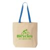 Natural Tote with Contrast-Color Handles Thumbnail
