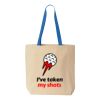 Natural Tote with Contrast-Color Handles Thumbnail