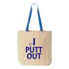 Natural Tote with Contrast-Color Handles Thumbnail