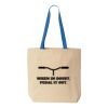Natural Tote with Contrast-Color Handles Thumbnail