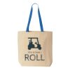Natural Tote with Contrast-Color Handles Thumbnail