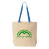 Natural Tote with Contrast-Color Handles Thumbnail