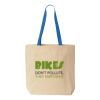 Natural Tote with Contrast-Color Handles Thumbnail
