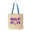 Natural Tote with Contrast-Color Handles Thumbnail