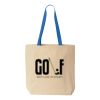 Natural Tote with Contrast-Color Handles Thumbnail