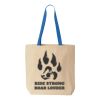 Natural Tote with Contrast-Color Handles Thumbnail