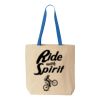Natural Tote with Contrast-Color Handles Thumbnail