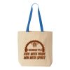 Natural Tote with Contrast-Color Handles Thumbnail