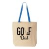 Natural Tote with Contrast-Color Handles Thumbnail