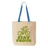 Natural Tote with Contrast-Color Handles Thumbnail