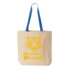 Natural Tote with Contrast-Color Handles Thumbnail