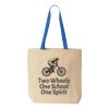 Natural Tote with Contrast-Color Handles Thumbnail