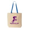 Natural Tote with Contrast-Color Handles Thumbnail