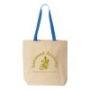 Natural Tote with Contrast-Color Handles Thumbnail