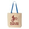 Natural Tote with Contrast-Color Handles Thumbnail