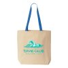 Natural Tote with Contrast-Color Handles Thumbnail