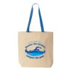 Natural Tote with Contrast-Color Handles Thumbnail