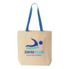 Natural Tote with Contrast-Color Handles Thumbnail