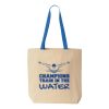 Natural Tote with Contrast-Color Handles Thumbnail