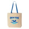 Natural Tote with Contrast-Color Handles Thumbnail