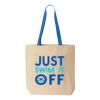 Natural Tote with Contrast-Color Handles Thumbnail