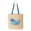 Natural Tote with Contrast-Color Handles Thumbnail