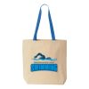 Natural Tote with Contrast-Color Handles Thumbnail