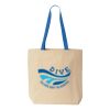 Natural Tote with Contrast-Color Handles Thumbnail