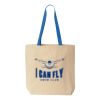 Natural Tote with Contrast-Color Handles Thumbnail