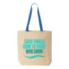 Natural Tote with Contrast-Color Handles Thumbnail