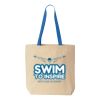 Natural Tote with Contrast-Color Handles Thumbnail