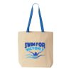 Natural Tote with Contrast-Color Handles Thumbnail