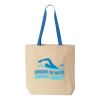 Natural Tote with Contrast-Color Handles Thumbnail