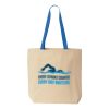 Natural Tote with Contrast-Color Handles Thumbnail