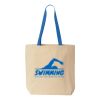 Natural Tote with Contrast-Color Handles Thumbnail