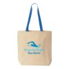 Natural Tote with Contrast-Color Handles Thumbnail