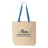 Natural Tote with Contrast-Color Handles Thumbnail