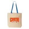 Natural Tote with Contrast-Color Handles Thumbnail