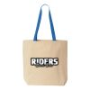 Natural Tote with Contrast-Color Handles Thumbnail