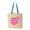 Natural Tote with Contrast-Color Handles Thumbnail