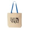 Natural Tote with Contrast-Color Handles Thumbnail