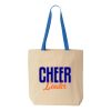 Natural Tote with Contrast-Color Handles Thumbnail