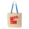 Natural Tote with Contrast-Color Handles Thumbnail