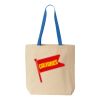 Natural Tote with Contrast-Color Handles Thumbnail