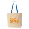 Natural Tote with Contrast-Color Handles Thumbnail