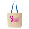 Natural Tote with Contrast-Color Handles Thumbnail