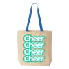 Natural Tote with Contrast-Color Handles Thumbnail