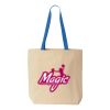 Natural Tote with Contrast-Color Handles Thumbnail