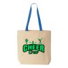 Natural Tote with Contrast-Color Handles Thumbnail