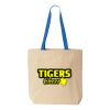 Natural Tote with Contrast-Color Handles Thumbnail